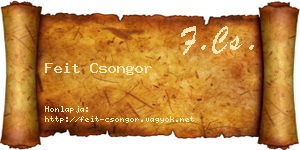 Feit Csongor névjegykártya
