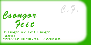 csongor feit business card